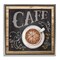 Stupell Industries Chalkboard Style Cafe Sign Framed Floater Canvas Wall Art